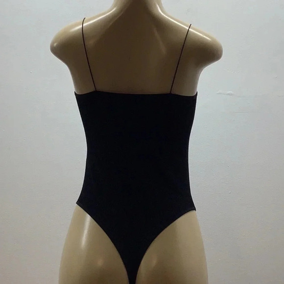 Eye Candy Size L/XL Black Ribbed Bodysuit. Preloved - Picture 4 of 6